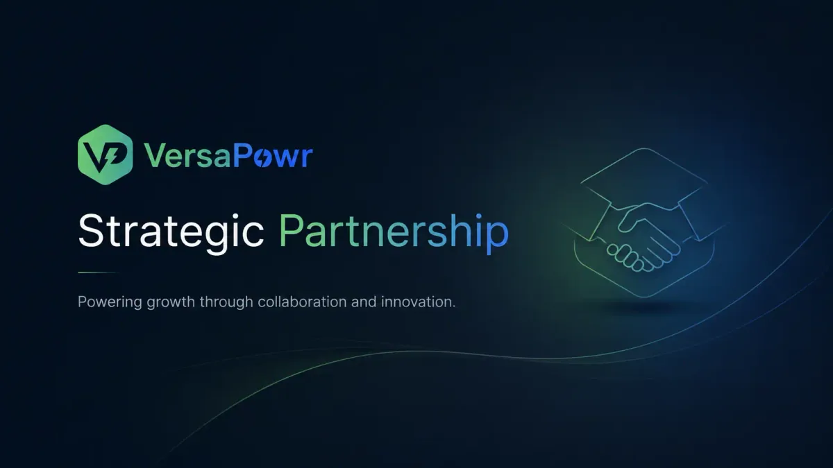 Announcement graphic for the acquisition of VersaPowr by WLF Energy